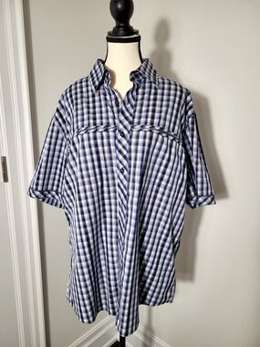 Zagiri Casual Plaid Button-Down Shirt. 100% Cotton. New